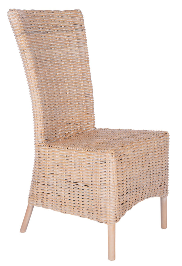 Safavieh ALLEN Accent Chair Set of 2 - Natural Whitewash Rattan for Stylish Living Room & Cozy Spaces ACH6506A-SET2