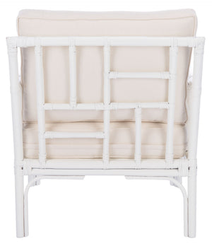 Safavieh Kazumi Accent Chair With Plush Cushion - Chinoiserie-Inspired Bamboo Frame For Stylish Comfort ACH6508A