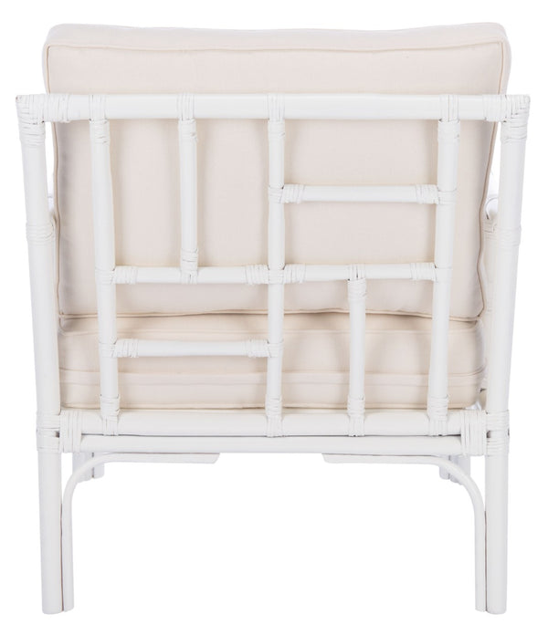 Safavieh Kazumi Accent Chair With Plush Cushion - Chinoiserie-Inspired Bamboo Frame For Stylish Comfort ACH6508A
