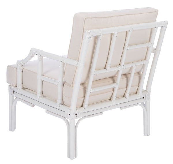 Safavieh Kazumi Accent Chair With Plush Cushion - Chinoiserie-Inspired Bamboo Frame For Stylish Comfort ACH6508A