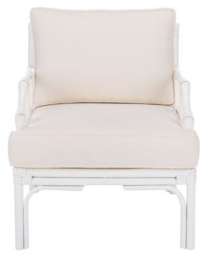 Safavieh Kazumi Accent Chair With Plush Cushion - Chinoiserie-Inspired Bamboo Frame For Stylish Comfort ACH6508A