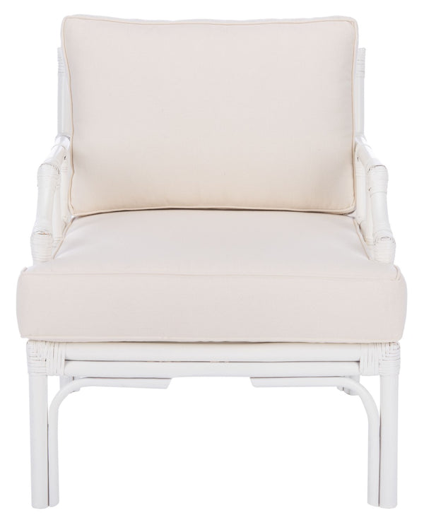 Safavieh Kazumi Accent Chair With Plush Cushion - Chinoiserie-Inspired Bamboo Frame For Stylish Comfort ACH6508A