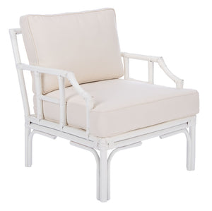 Safavieh Kazumi Accent Chair With Plush Cushion - Chinoiserie-Inspired Bamboo Frame For Stylish Comfort ACH6508A