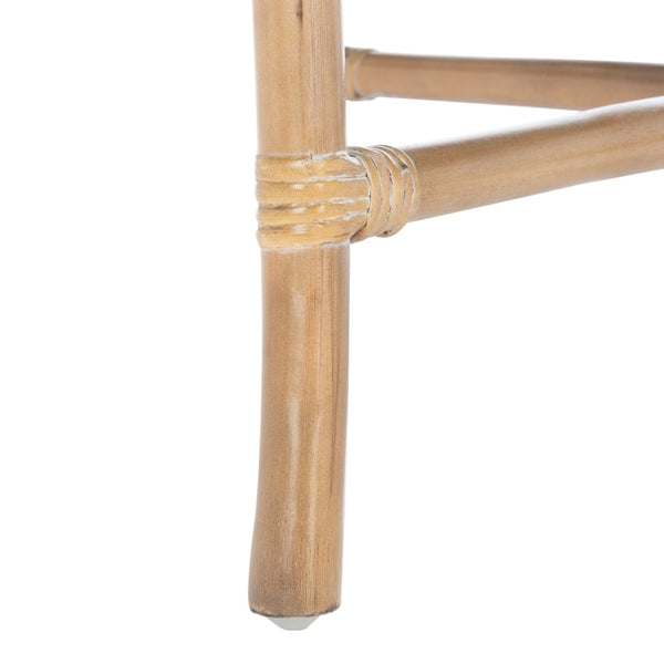 Safavieh CHIARA Coastal Rattan Accent Chair with Soft Cushion - Grey Whitewash Finish for Elegant Spaces ACH6512A-SET2