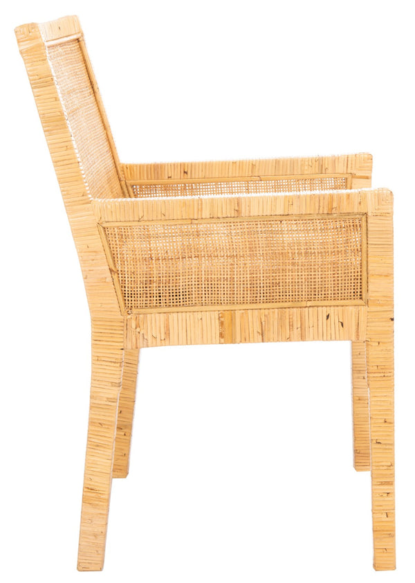 Safavieh Sarai Accent Chair - Coastal Chic Design With Removable Cushion For Stylish Living Spaces And Nooks Natural/White ACH6520A