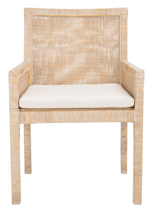 Safavieh Sarai Accent Chair - Coastal Chic Design With Removable Cushion For Stylish Living Spaces And Nooks Grey White Wash/White ACH6520B