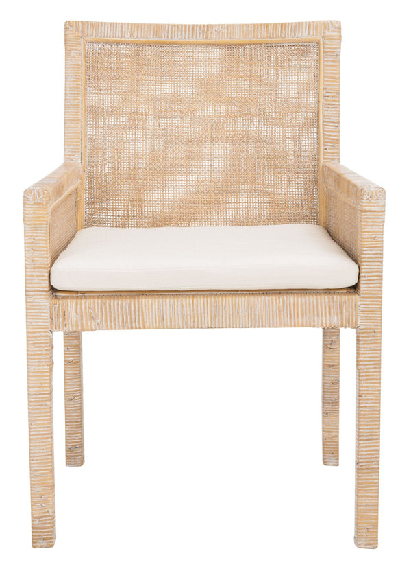 Safavieh Sarai Accent Chair - Coastal Chic Design With Removable Cushion For Stylish Living Spaces And Nooks Grey White Wash/White ACH6520B