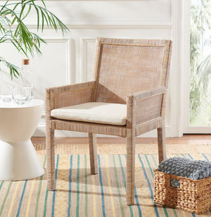 Safavieh Sarai Accent Chair - Coastal Chic Design With Removable Cushion For Stylish Living Spaces And Nooks Grey White Wash/White ACH6520B