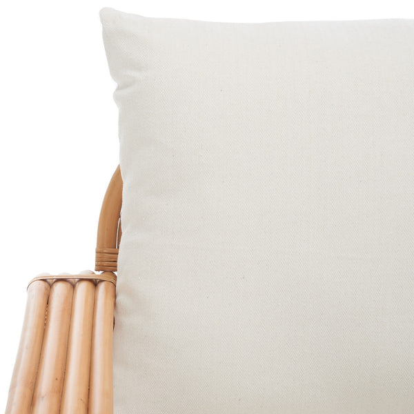 Safavieh Beia Accent Chair W/ Cushion XII23 Natural / White Wood ACH6521A