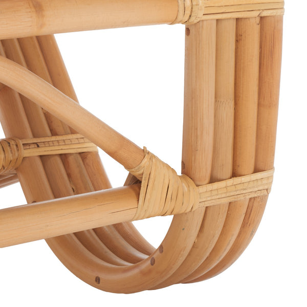 Safavieh Beia Accent Chair W/ Cushion XII23 Natural / White Wood ACH6521A