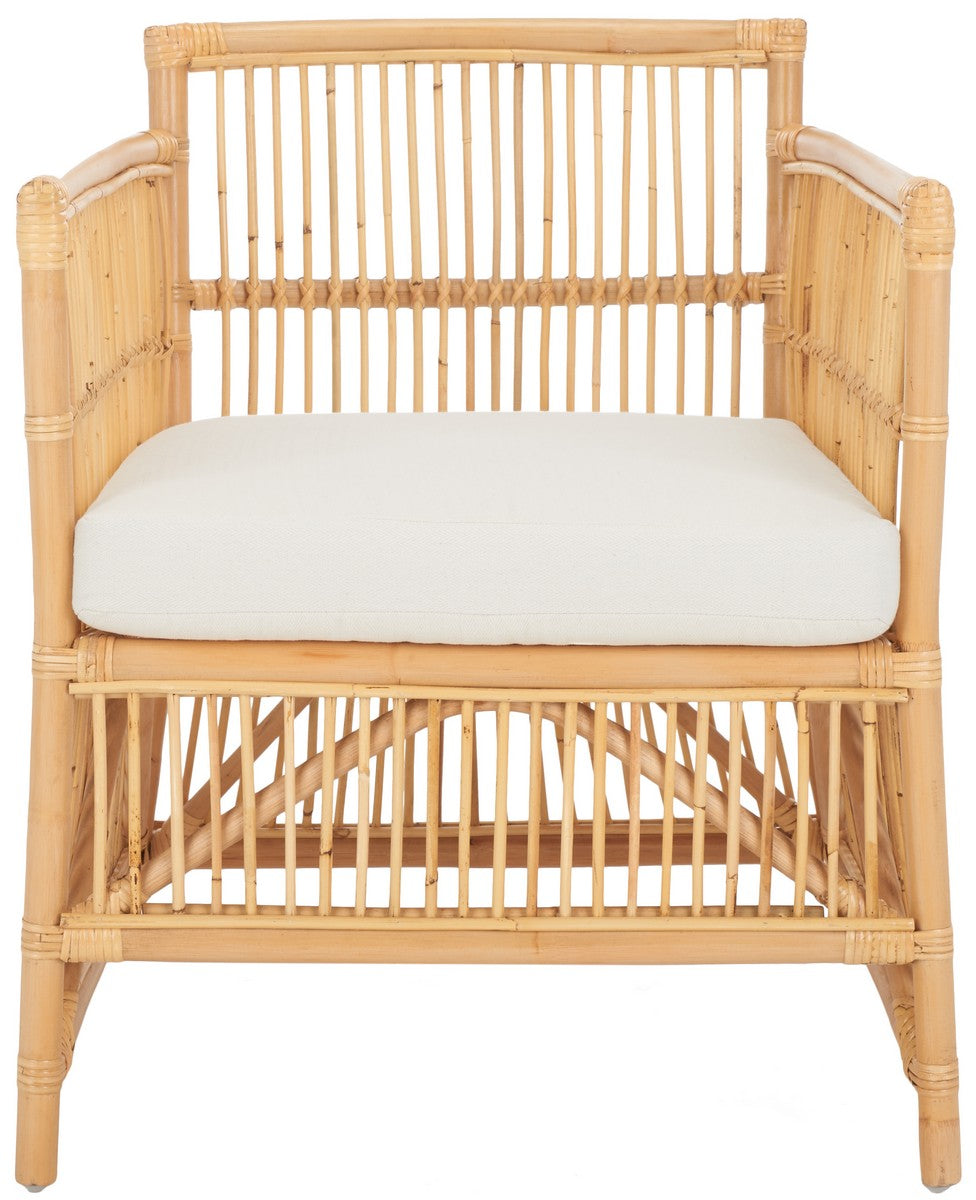 Safavieh Alvis Accent Chair W/ Cushion Natural Wood ACH6522A