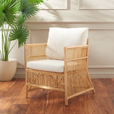 Safavieh Alvis Accent Chair W/ Cushion Natural Wood ACH6522A