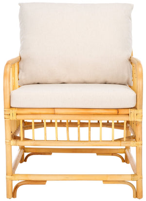 Safavieh Reiley Accent Chair With Cushion – Stylish Rattan Lounge Seating For Cozy Living Spaces & Nooks ACH6524A