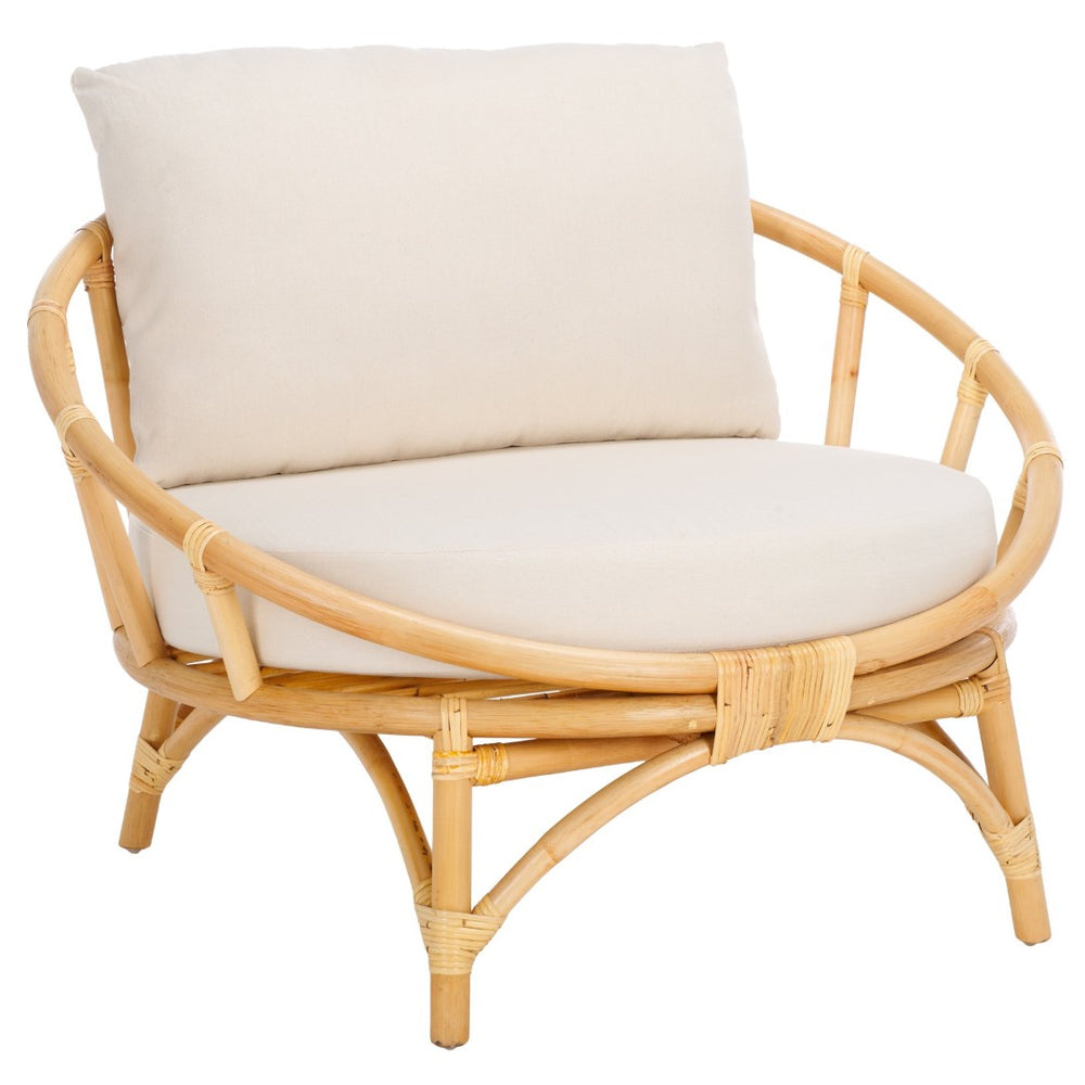 Safavieh Gwyneth Handmade Rattan Accent Chair With Plush Cushion – Cozy, Stylish Seating For Any Space ACH6528A