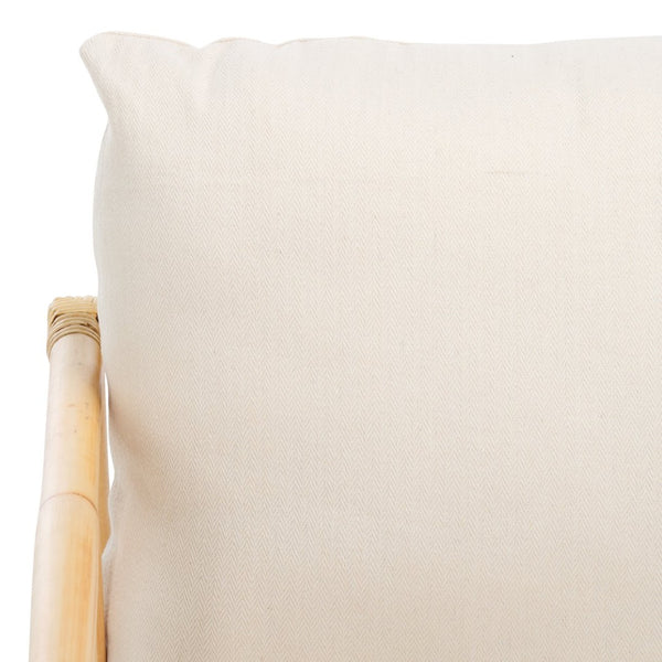 Safavieh Aisling Rattan Accent Chair With Plush Cushion - Elegant White Upholstery For Cozy Living Spaces ACH6530A