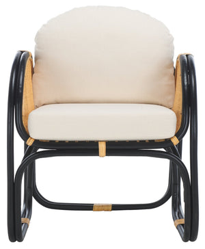 Safavieh Constella Modern Accent Chair With Cushion – Chic Rattan Design For Stylish Comfort & Versatility ACH6532A