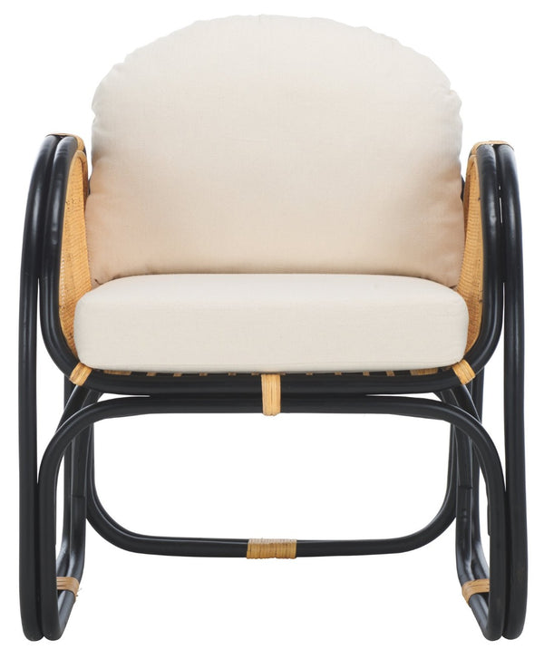Safavieh Constella Modern Accent Chair With Cushion – Chic Rattan Design For Stylish Comfort & Versatility ACH6532A