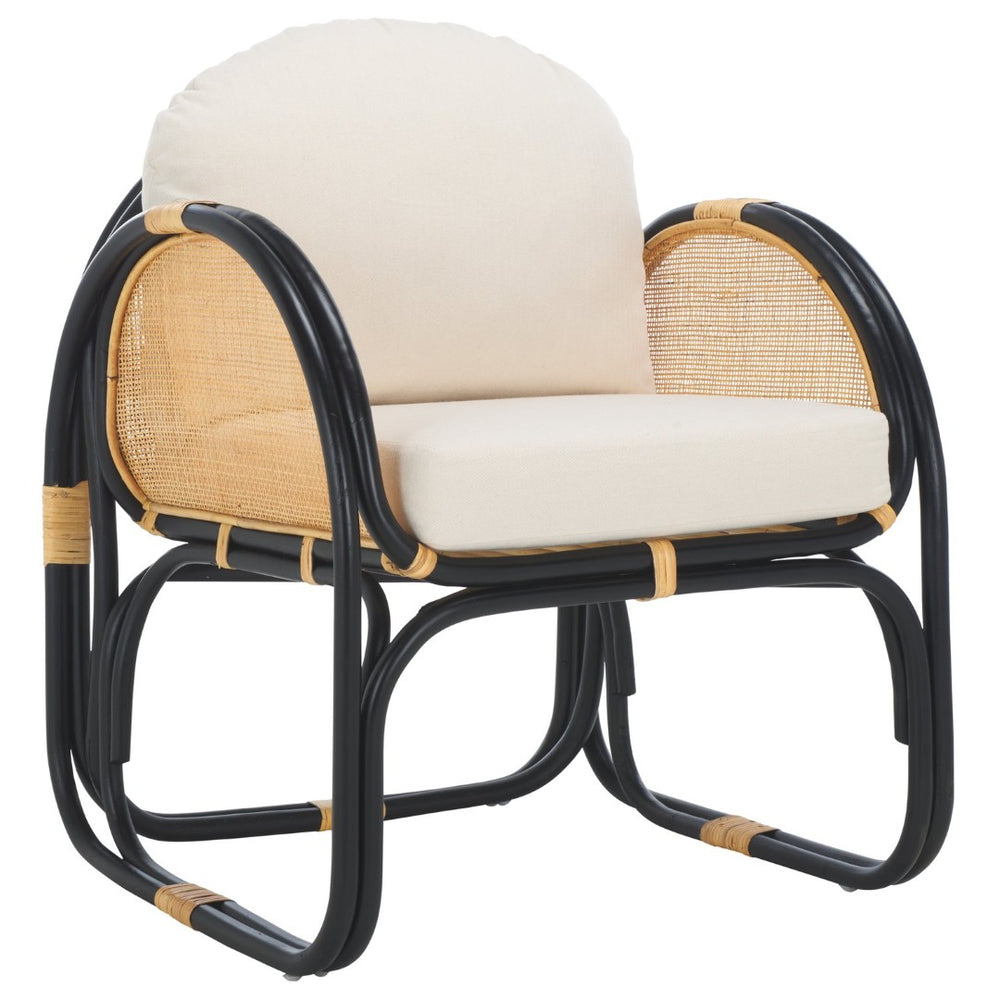 Safavieh Constella Modern Accent Chair With Cushion – Chic Rattan Design For Stylish Comfort & Versatility ACH6532A
