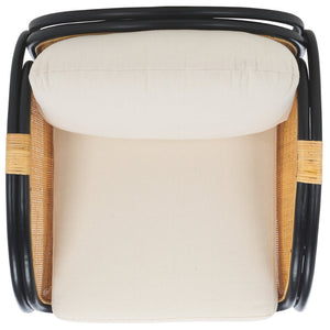 Safavieh Constella Modern Accent Chair With Cushion – Chic Rattan Design For Stylish Comfort & Versatility ACH6532A
