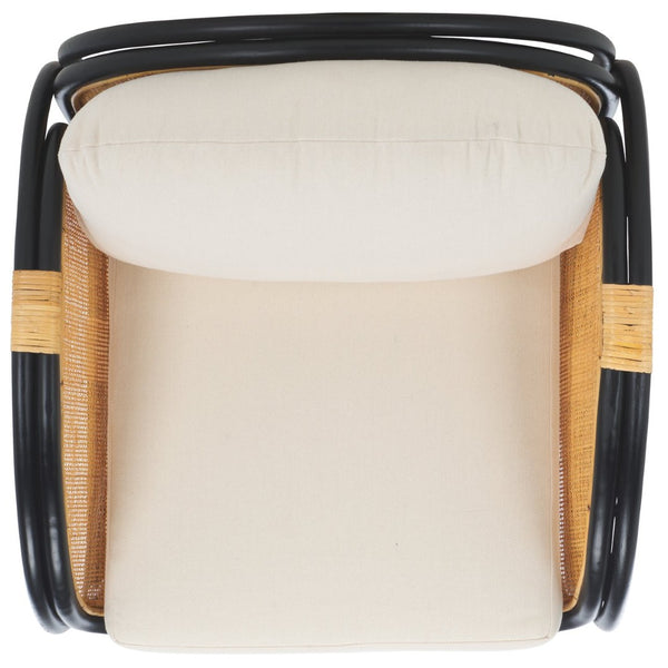 Safavieh Constella Modern Accent Chair With Cushion – Chic Rattan Design For Stylish Comfort & Versatility ACH6532A