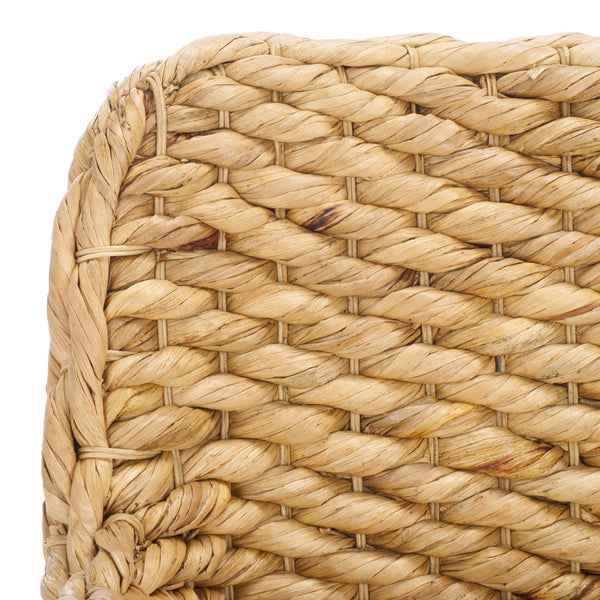 Safavieh Purrl Hyacinth Accent Chair With Cushion - Elegant Mango Wood Frame For Stylish Comfort And Class White ,Natural Wood,Hyacinth,Fabric,Foam Ach6533a