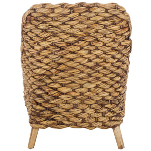 Safavieh Purrl Hyacinth Accent Chair With Cushion - Elegant Mango Wood Frame For Stylish Comfort And Class White ,Brown Wash Wood,Hyacinth,Fabric,Foam Ach6533b