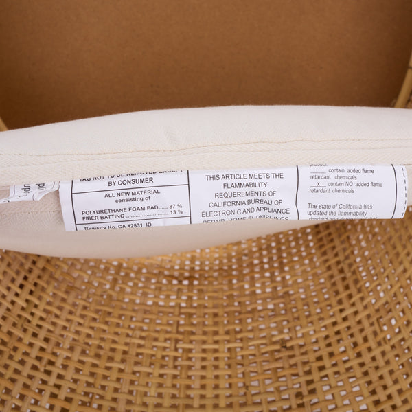 Safavieh Taina Accent Chair With Cushion – Chic Natural & White Rattan Design For Stylish Living Spaces Natural ,White Peels,Rattan ,Fabric ,Foam Ach6534a