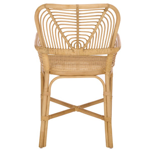 Rimma Rattan Arm Chair Set Of 2 — Hand‑Woven Texture, Airy Open Silhouette, Cozy Support For Living Spaces