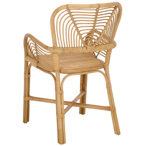 Rimma Rattan Arm Chair Set Of 2 — Hand‑Woven Texture, Airy Open Silhouette, Cozy Support For Living Spaces