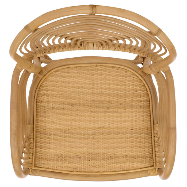 Rimma Rattan Arm Chair Set Of 2 — Hand‑Woven Texture, Airy Open Silhouette, Cozy Support For Living Spaces