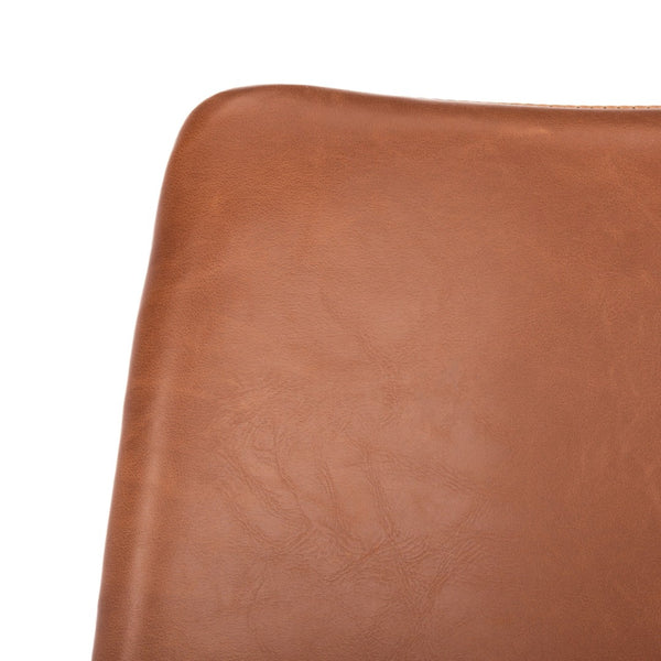 Safavieh Dawn Midcentury Modern Leather Swivel Office Chair - Stylish Ergonomic Seating For Home & Office Cognac/Stainless Steel ACH7002B