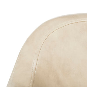 Safavieh Adalena Accent Chair - Modern Comfort With Vintage Flair For Stylish Living Spaces And Seating Solutions Beige Pu/Black Legs ACH7500B