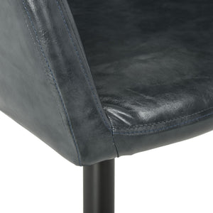 Safavieh Adalena Accent Chair - Modern Comfort With Vintage Flair For Stylish Living Spaces And Seating Solutions Dark Grey Pu/Black Legs ACH7500C