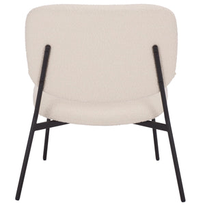 Safavieh Alicai Accent Chair - Elegant Comfort And Stylish Design For Any Room, Perfect For Relaxation And Decor Creme ,Black Metal,Plywood,Fabric,Foam Ach7502a