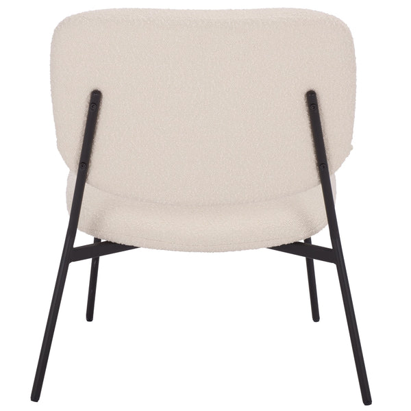 Safavieh Alicai Accent Chair - Elegant Comfort And Stylish Design For Any Room, Perfect For Relaxation And Decor Creme ,Black Metal,Plywood,Fabric,Foam Ach7502a