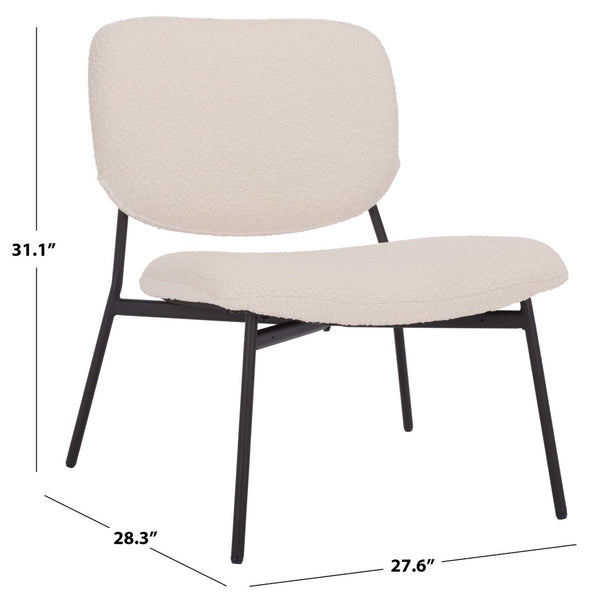Safavieh Alicai Accent Chair - Stylish, Durable Seating With Elegant Design For Modern Living Spaces & Comfort Cream / Black ACH7502A
