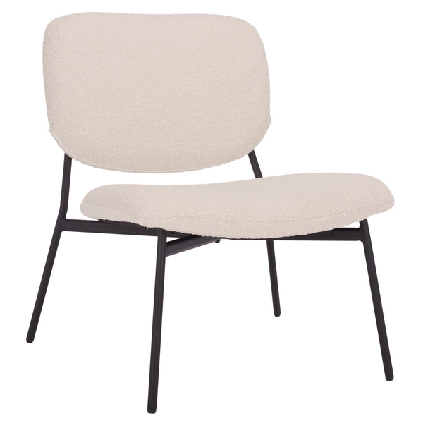 Safavieh Alicai Accent Chair - Elegant Comfort And Stylish Design For Any Room, Perfect For Relaxation And Decor Creme ,Black Metal,Plywood,Fabric,Foam Ach7502a