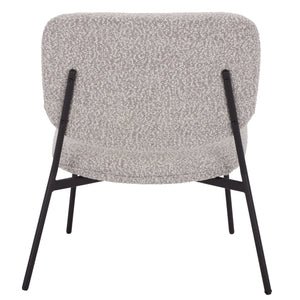 Safavieh Alicai Accent Chair - Elegant Comfort And Stylish Design For Any Room, Perfect For Relaxation And Decor Light Grey ,Black Metal,Plywood,Fabric,Foam Ach7502b
