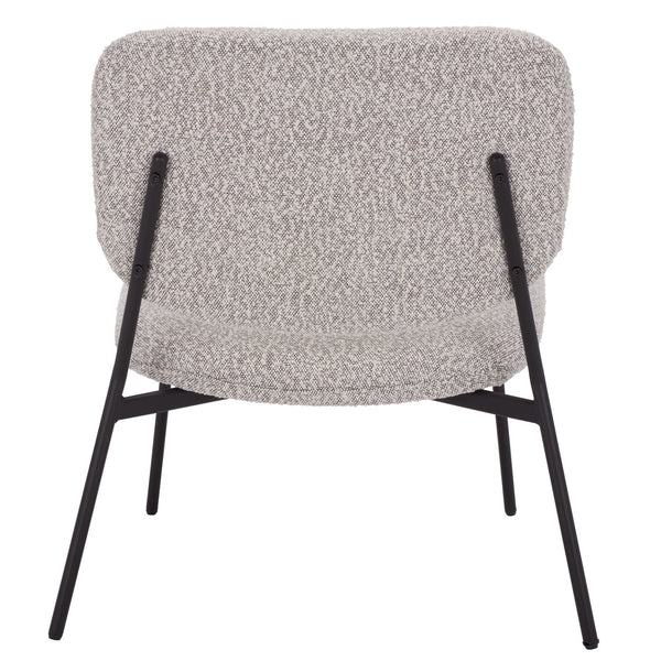 Safavieh Alicai Accent Chair - Elegant Comfort And Stylish Design For Any Room, Perfect For Relaxation And Decor Light Grey ,Black Metal,Plywood,Fabric,Foam Ach7502b