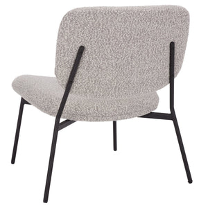 Safavieh Alicai Accent Chair - Elegant Comfort And Stylish Design For Any Room, Perfect For Relaxation And Decor Light Grey ,Black Metal,Plywood,Fabric,Foam Ach7502b