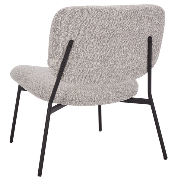 Safavieh Alicai Accent Chair - Elegant Comfort And Stylish Design For Any Room, Perfect For Relaxation And Decor Light Grey ,Black Metal,Plywood,Fabric,Foam Ach7502b