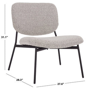 Safavieh Alicai Accent Chair - Stylish, Durable Seating With Elegant Design For Modern Living Spaces & Comfort Light Grey / Black ACH7502B