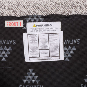 Safavieh Alicai Accent Chair - Elegant Comfort And Stylish Design For Any Room, Perfect For Relaxation And Decor Light Grey ,Black Metal,Plywood,Fabric,Foam Ach7502b