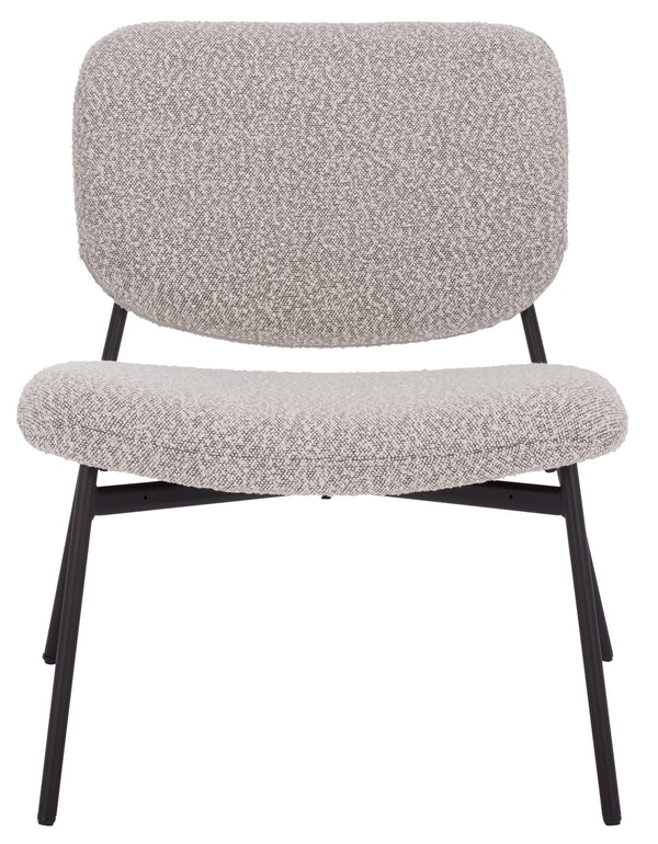 Safavieh Alicai Accent Chair - Elegant Comfort And Stylish Design For Any Room, Perfect For Relaxation And Decor Light Grey ,Black Metal,Plywood,Fabric,Foam Ach7502b