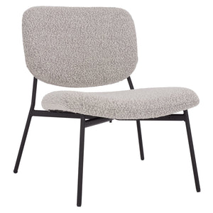 Safavieh Alicai Accent Chair - Elegant Comfort And Stylish Design For Any Room, Perfect For Relaxation And Decor Light Grey ,Black Metal,Plywood,Fabric,Foam Ach7502b