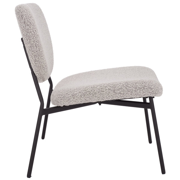 Safavieh Alicai Accent Chair - Elegant Comfort And Stylish Design For Any Room, Perfect For Relaxation And Decor Light Grey ,Black Metal,Plywood,Fabric,Foam Ach7502b