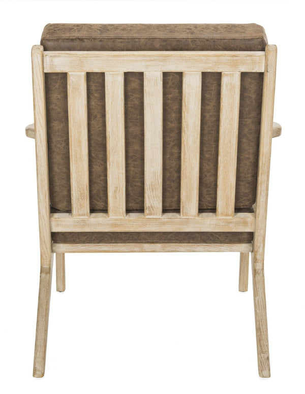 Safavieh Varys Modern Classic Accent Chair - Danish-Inspired Design With Natural Elm & Light Brown Upholstery ACH9501A