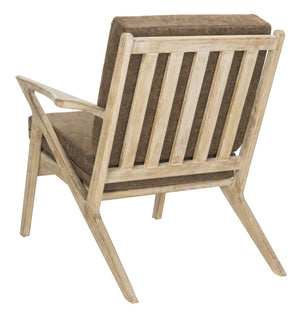 Safavieh Varys Modern Classic Accent Chair - Danish-Inspired Design With Natural Elm & Light Brown Upholstery ACH9501A