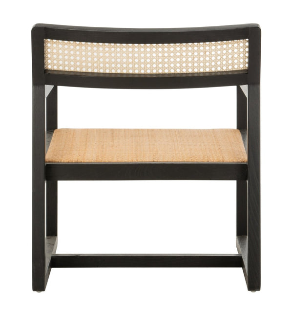 Safavieh Lula Cane Accent Chair - Modern Coastal Design With Clean Lines And Natural Materials For Stylish Spaces Black/Natural ACH9503B