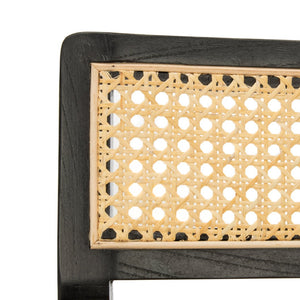 Safavieh Lula Cane Accent Chair - Modern Coastal Design With Clean Lines And Natural Materials For Stylish Spaces Black/Natural ACH9503B